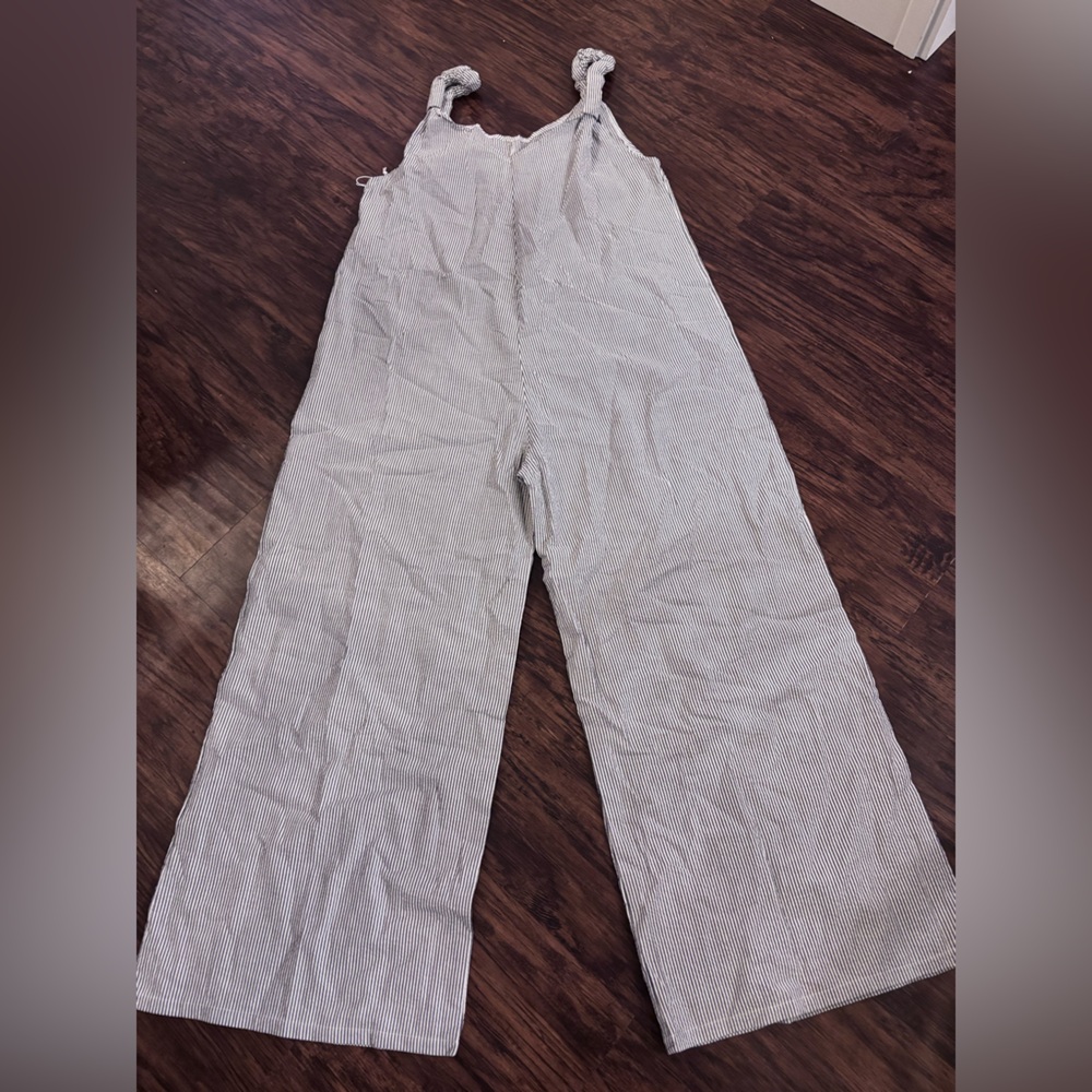 Beachwood Striped Wide-Leg Jumpsuit - White/Grey